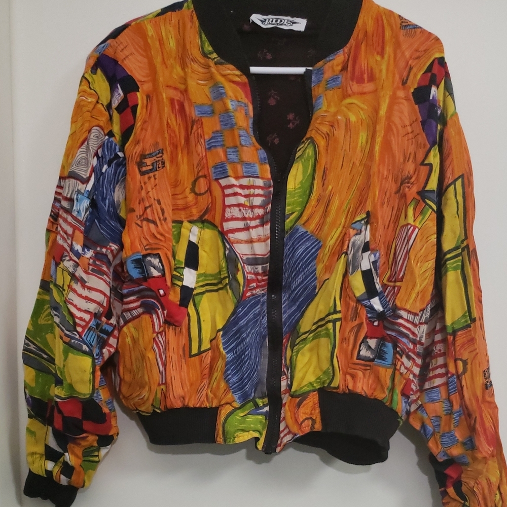 RIDE Abstract Art Covered Bomber Jacket